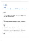 HVAC NATE Heat Pump Exam Questions With Correct Answers