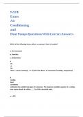 NATE Exam Air Conditioning and Heat Pumps Questions With Correct Answers