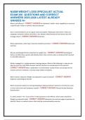 NASM WEIGHT LOSS SPECIALIST ACTUAL EXAM 200  QUESTIONS AND CORRECT ANSWERS 2025-2026 LATEST ALREADY GRADED A&plus;