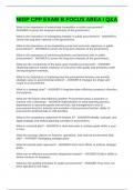 NIGP CPP EXAM B FOCUS AREA I Q&A
