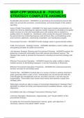 NIGP-CPP MODULE B - FOCUS 1 STRATEGY COMPLETE ANSWERS