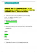 NURSING MSN 571 PHARM  NURSING MSN 571 PHARMACOLOGY&period; EXAM  STUDY GUIDE GRADED A&plus;&period; WITH 100&percnt; VERIFIED  ANSWERS&period; LATEST 2025&sol;2026 UPDATE