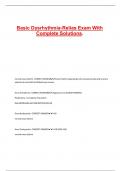 Basic Dysrhythmia-Relias Exam With Complete Solutions&period;
