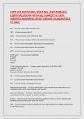 CMIT-351 SWITCHING&comma; ROUTING&comma; AND WIRELESS ESSENTIALS EXAM WITH ALL CORRECT & 100&percnt; VERIFIED ANSWERS&vert;LATEST UPDATE&vert;GUARANTEED TO PASS