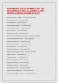 FUNDAMENTALS OF NETWORKING &lpar;CMIT 265&rpar; INITIALISM EXAM WITH ALL CORRECT & 100&percnt; VERIFIED ANSWERS&vert;UPDATED TO PASS&excl;&excl;&excl;