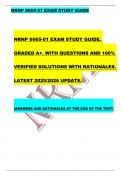 NRNP 6665-01 EXAM STUDY GUIDE      NRNP 6665-01 EXAM STUDY GUIDE&period;  GRADED A&plus;&period; WITH QUESTIONS AND 100&percnt;  VERIFIED SOLUTIONS WITH RATIONALES&period;  LATEST 2025&sol;2026 UPDATE&period;    &lbrack;ANSWERS AND RATIONALES AT THE END OF THE TEST&rsqb;