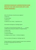 CERTIFIED RADIOLOGY ADMINISTRATOR EXAM PRACTICE TEST 2025 QUESTIONS WITH 100&percnt; PASSED ANSWERS&excl;&excl;