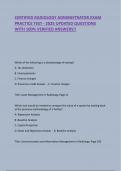 CERTIFIED RADIOLOGY ADMINISTRATOR EXAM PRACTICE TEST - 2025 UPDATED QUESTIONS WITH 100&percnt; VERIFIED ANSWERS&excl;&excl;