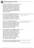 VATI RN Leadership pre-assessment & assessment &lbrack;ACTUAL EXAM&rsqb; LATEST VERSION  &lbrack;QUESTIONS AND ANSWERS&rsqb; WITH PRACTICE EXAM DETAILED AND VERIFIED FOR  GUARANTEED PASS- LATEST UPDATE 2025 GRADED A &lpar;BRAND NEW&excl;&excl;&rpar;