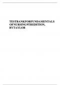 Fundamentals of Nursing 9th Edition by Carol Taylor Pamela Lynn&comma; Jennifer Bartlett ISBN 9781496362179-Test Bank