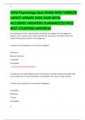 Child Psychology Quiz EXAM NEW VERSION  LATEST UPDATE 2025-2026 WITH  ACCURATE ANSWERS GUARANTEED PASS  BEST STUDYING MATERIAL 