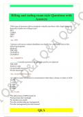 Billing and coding exam style Questions with  Answers