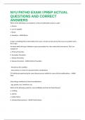 NYU PATHO EXAM I PREP ACTUAL QUESTIONS AND CORRECT ANSWERS