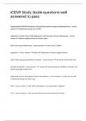 ICDVP Study Guide questions well answered to pass