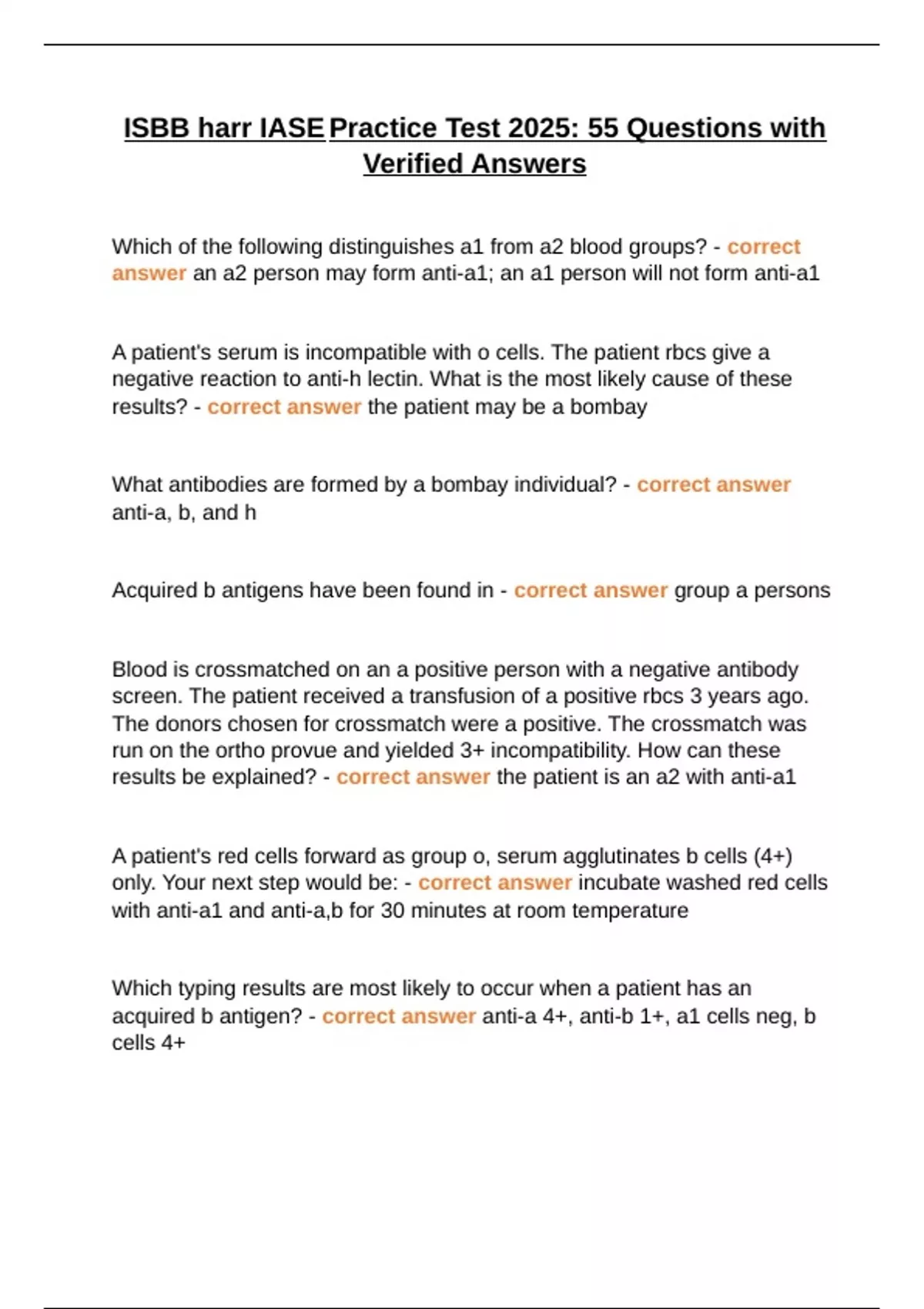 ISBB harr IASE Practice Test 2025: 55 Questions with Verified Answers ...