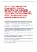 CIT 293 Final Exam -ACTUAL EXAM- LATEST VERSION -QUESTIONS AND ANSWERS