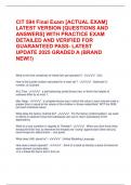 CIT 594 Final Exam -ACTUAL EXAM- LATEST VERSION -QUESTIONS AND ANSWERS- &period;pdf
