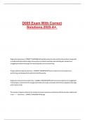 D005 Exam With Correct Solutions&period;2025 A&plus;&period;
