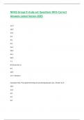 NIHSS Group D study set Questions With Correct Answers Latest Verson 2025