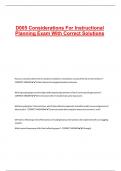 D005 Considerations For Instructional Planning Exam With Correct Solutions