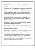 NR 215 Chamberlain College Of Nursing -NR 215 Final Exam Questions & Answer With Complete Solutions