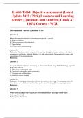 D 664 &sol; D664 Objective Assessment &lpar;Latest Update 2025 &sol; 2026&rpar; Learners and Learning Science &vert; Questions and Answers &vert; Grade A &vert; 100&percnt; Correct - WGU