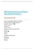 IBEC Electrolysis & Laser Final Exam Q&A COMPLETE RATED A+