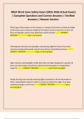IMSA Work Zone Safety Exam &lpar;2025-2026 Actual Exam&rpar; &vert; Complete Questions and Correct Answers &vert; Verified Answers &vert; Newest Version