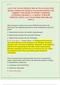 AACN CSC EXAM NEWEST 2025&sol; 2026 ACTUAL EXAM TEST BANK&vert; CARDIAC SURGERY CERTIFICATION AACN EXAM PREP WITH 350 REAL EXAM QUESTIONS AND CORRECT DETAILED ANSWERS &lpar;VERIFIED ANSWERS&rpar; GRADED A&plus; &lpar;BRAND NEW&excl;&excl;&rpar;