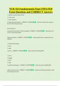 NUR 324   Bundled Exam Questions WITH  CORRECT Answers