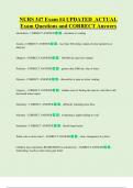 NURS 347 Exam &num;4 UPDATED  ACTUAL  Exam Questions and CORRECT Answers 