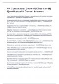 VA Contractors&colon; General &lpar;Class A or B&rpar; Questions with Correct Answers
