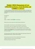 Module 5 HESI Management of Care  UPDATED ACTUAL  Exam Questions and  CORRECT Answers 