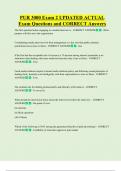 PUR 3000 Exam 2 UPDATED ACTUAL   Exam Questions and CORRECT Answers 