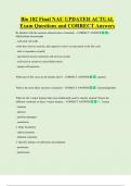 Bio 182 Final NAU UPDATED ACTUAL  Exam Questions and CORRECT Answers