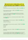 BIO 182 EXAM 3 UPDATED ACTUAL   Exam Questions and CORRECT Answers 