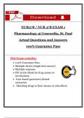 NUR 378 Exam 1 &ndash; Pharmacology &ndash; 2025 Actual Questions and Answers &vert; Concordia University St&period; Paul