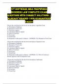 IVY Software MBA Prepworks Business Law Complete Exam Questions with Correct Solutions&vert;&vert; Already Graded 100&percnt; GUARANTEED PASS&excl;&excl;&excl;