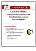 NUR 378 &ndash; Exam 3&colon; Pharmacology at Concordia University&comma; St&period; Paul &lpar;2025&rpar; &vert; Actual Questions and Verified Answers