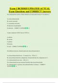 BCH 3025  Bundled Exam Questions WITH  CORRECT Answers