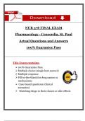 NUR 378  &ndash; Pharmacology &ndash; Exams - 2025 Complete Bundle Actual Questions and Answers &vert; Concordia University St&period; Paul 
