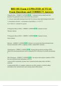 BIO 181 Exam 4 UPDATED ACTUAL    Exam Questions and CORRECT Answers 