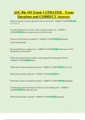  BIO 181   Bundled Exam Questions WITH  CORRECT Answers