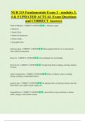 NUR 215 Fundamentals Exam 2 - modules 3&comma;  4 & 5 UPDATED ACTUAL Exam Questions  and CORRECT Answers 