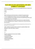 MAN 4401 QUESTIONS AND 100&percnt; CORRECT ANSWERS&excl;&excl;
