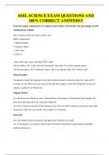 SOIL SCIENCE  EXAM REVISION QUESTIONS AND 100&percnt; CORRECT ANSWERS&excl;&excl;
