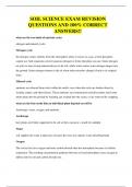 SOIL SCIENCE  EXAM REVISION QUESTIONS AND 100&percnt; CORRECT ANSWERS&excl;&excl;