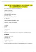 SOIL SCIENCE  EXAM REVISION QUESTIONS AND 100&percnt; CORRECT ANSWERS&excl;&excl;