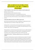 SOIL SCIENCE  EXAM REVISION QUESTIONS AND 100&percnt; CORRECT ANSWERS&excl;&excl;