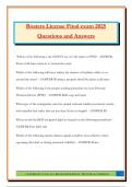 Boaters License Final exam 2025 Questions and Answers